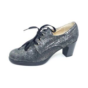 D' Chicas Pumps Heel Oxford Lace Paisley Metallic Womens EUR 38/US
